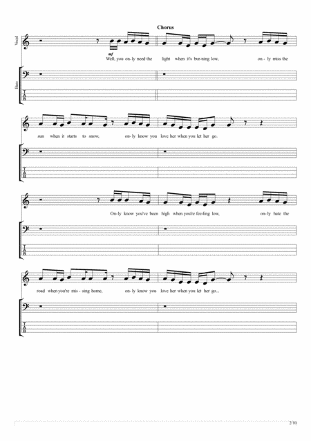 Let Her Go Bass Tab Page 2