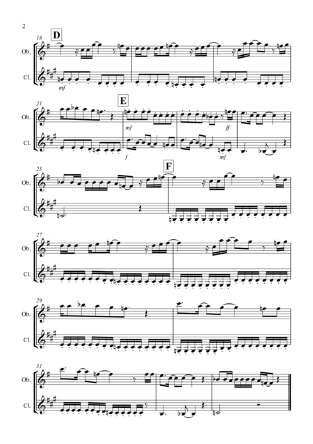 Let It Go From Frozen For Oboe And Clarinet Duet Page 2