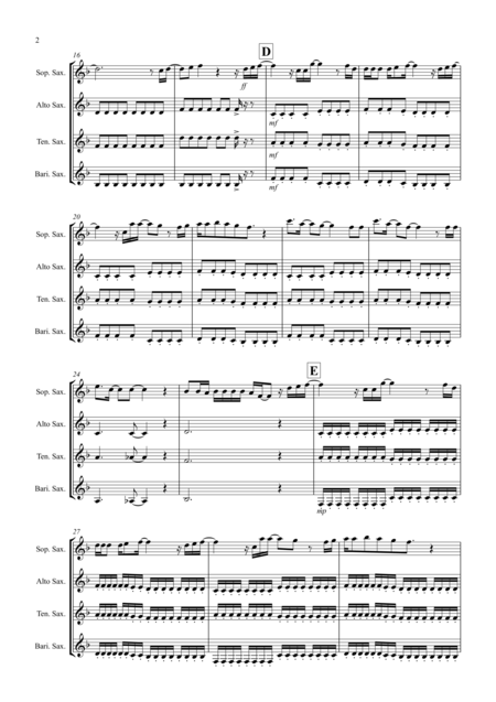 Let It Go From Frozen For Saxophone Quartet Page 2