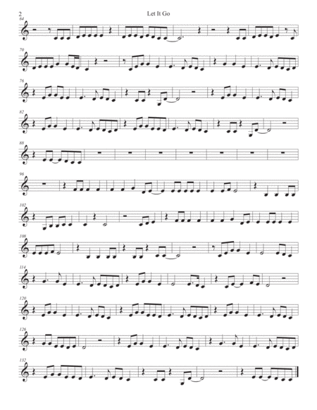 Let It Go Horn In F Easy Key Of C Page 2