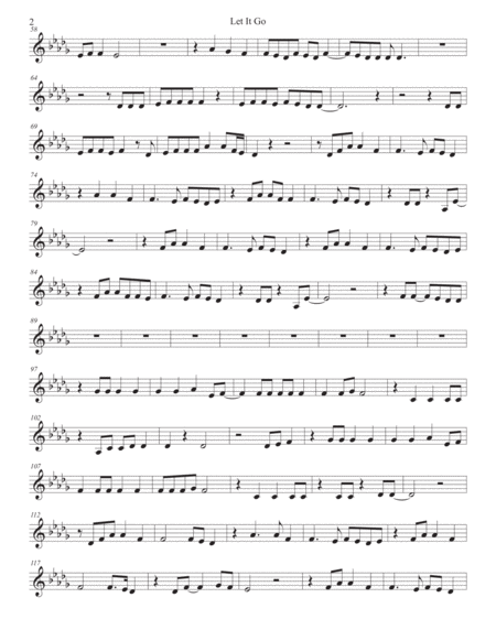 Let It Go Violin Original Key Page 2