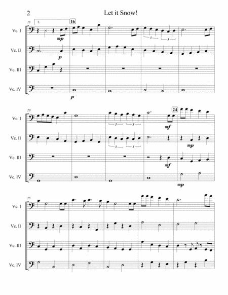 Let It Snow Cello Ensemble Page 2