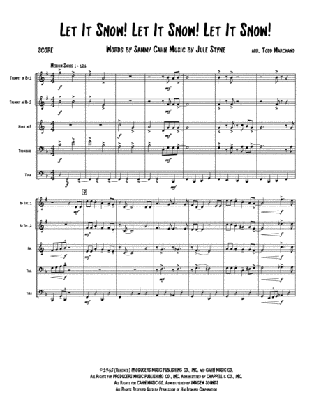 Let It Snow Let It Snow Let It Snow Brass Quintet Page 2