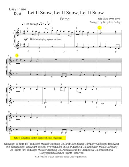 Let It Snow Let It Snow Let It Snow Easy Piano Duet Page 2