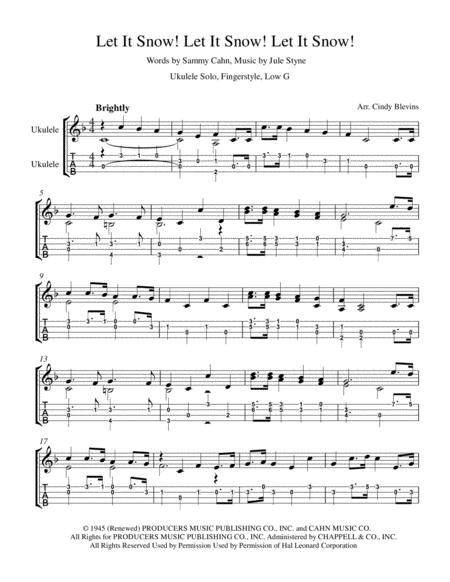 Let It Snow Let It Snow Let It Snow Ukulele Fingerstyle Solo Low G Page 2
