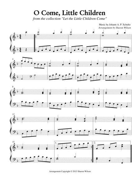 Let The Little Children Come A Collection Of One Page Arrangements For Solo Piano Page 2