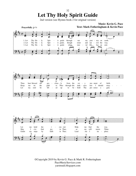 Let Thy Holy Spirit Guide 2nd Version An Original Hymn Page 2