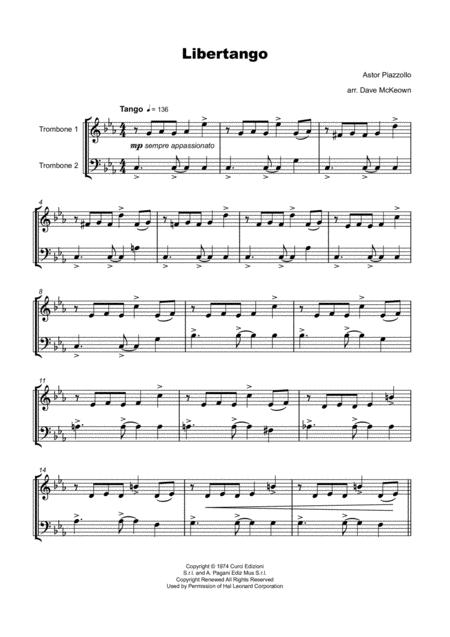 Libertango For Trombone Duet Page 2