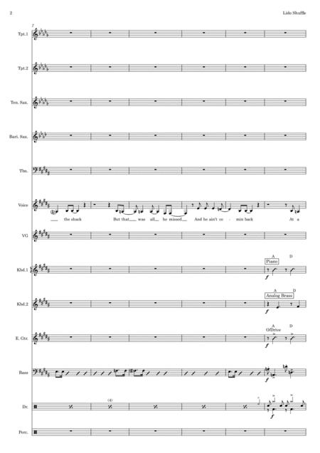 Lido Shuffle Vocal With Studio Band 5 Horns Key Of B To D Page 2