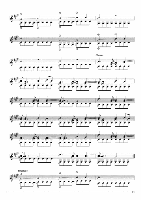 Life Is Beautiful Solo Guitar Score Page 2