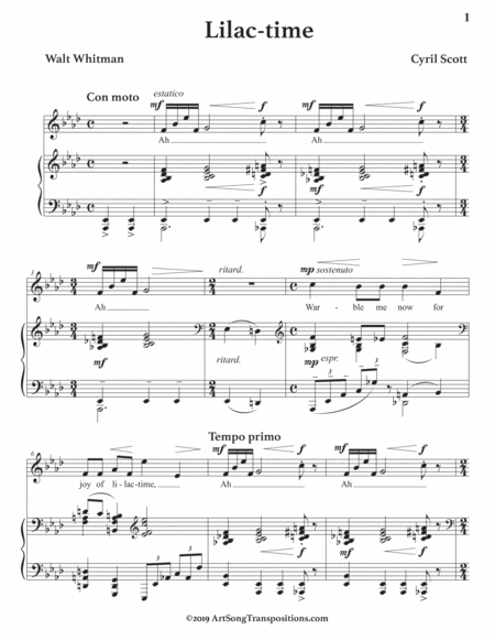 Lilac Time Transposed To A Flat Major Page 2