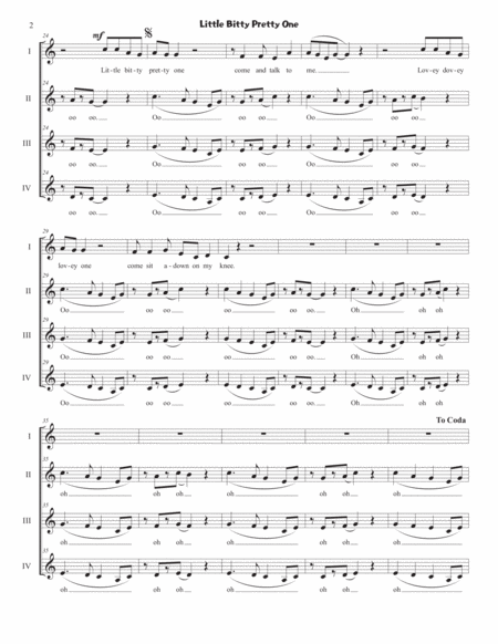 Little Bitty Pretty One For Treble A Cappella Quartet Page 2