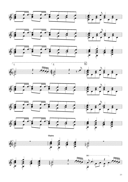 Little Do You Know Solo Guitar Score Page 2