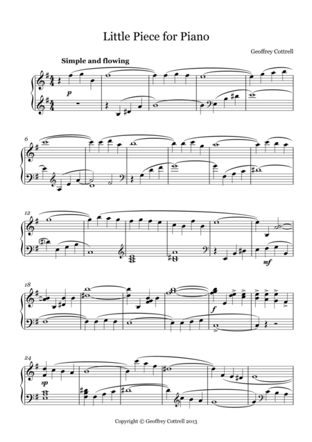 Little Piece For Piano Page 2