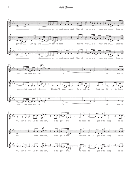 Little Sparrow For Ssa A Cappella Trio Page 2