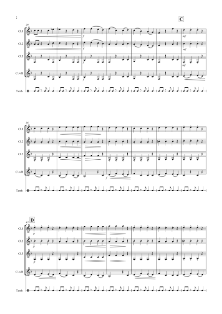 Little Tango For Beginning Clarinet Quartet Page 2