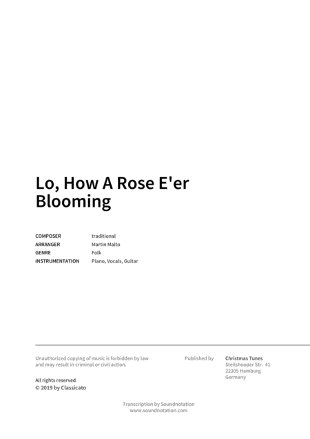 Lo How A Rose Eer Blooming Page 2