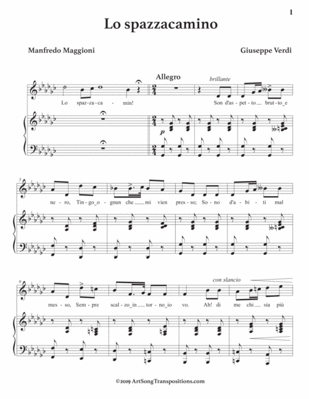 Lo Spazzacamino Transposed To G Flat Major Page 2