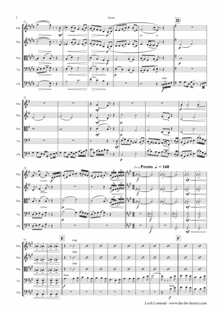 Loch Lomond Celtic Traditional String Quintet Page 2