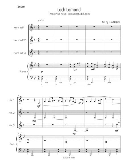 Loch Lomond French Horn Trio With Piano Accompaniment Page 2