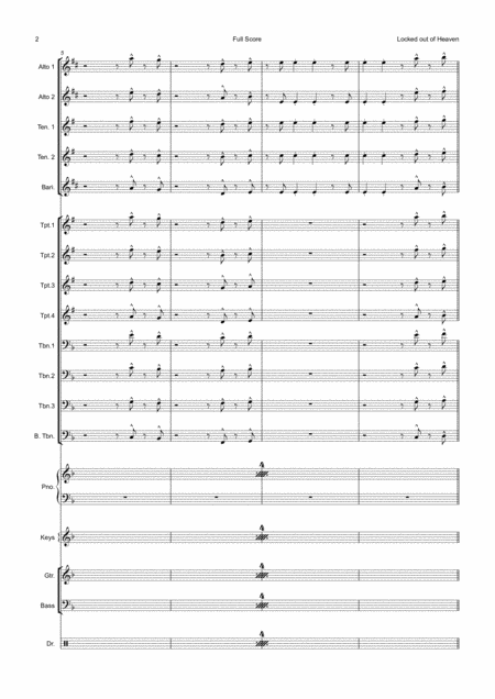 Locked Out Of Heaven Vocal With Big Band Key Of D Minor Page 2