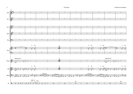 Locked Out Of Heaven Vocal With Small Band 3 5 Horns Key Of D Minor Page 2