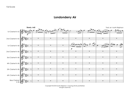 Londonderry Air Danny Boy Clarinet Choir Ensemble Page 2