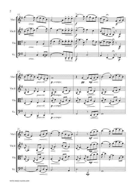 Londonderry Air String Quartet Page 2