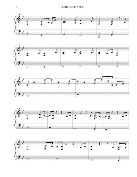 Lord I Need You Matt Maher Sheet Music Easy Piano Page 2