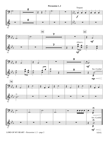 Lord Of My Heart Percussion 1 2 Page 2