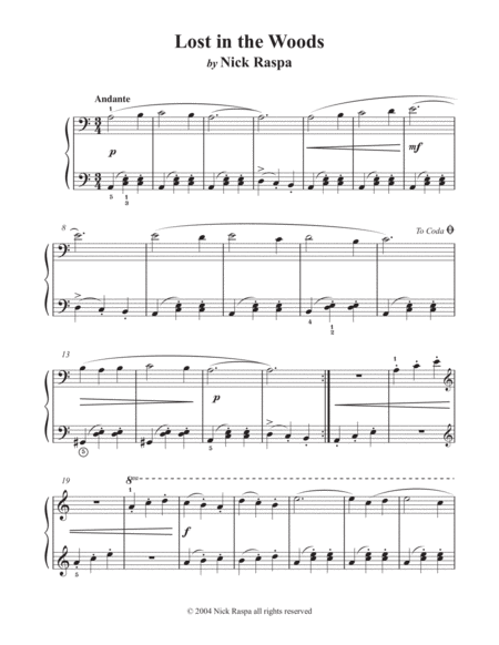 Lost In The Woods Elementary Piano Page 2