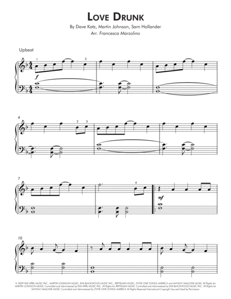 Love Drunk Easy Piano Page 2