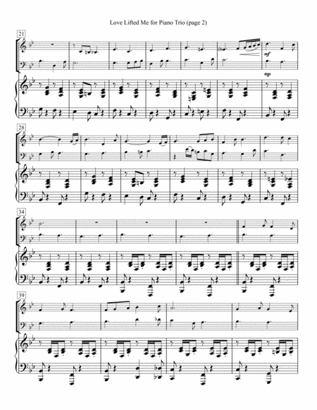 Love Lifted Me For Piano Trio Page 2