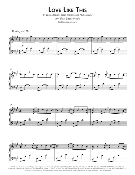 Love Like This Late Intermediate Piano Page 2