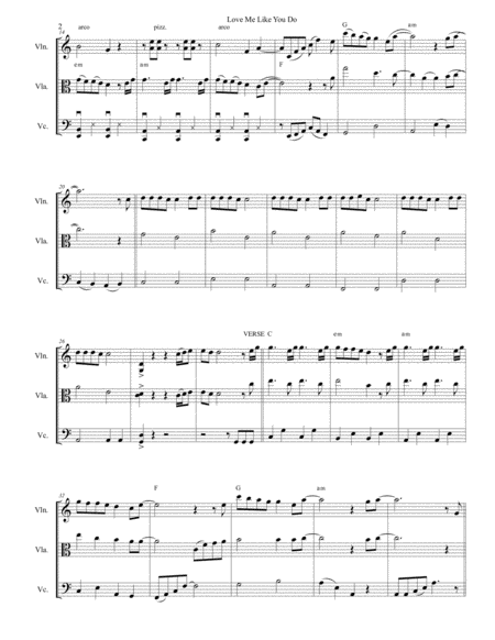 Love Me Like You Do For String Trio Page 2