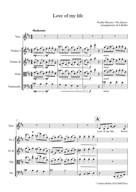 Love Of My Life Alto Voice String Quartet Page 2