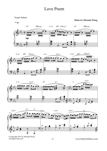 Love Poem Romantic Piano Music Page 2