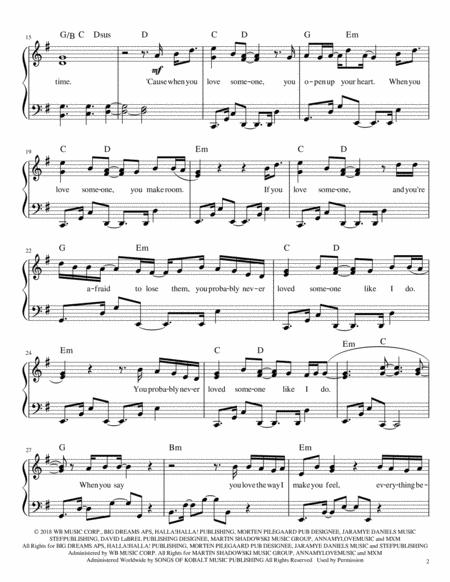 Love Someone Advanced Intermediate Piano Page 2