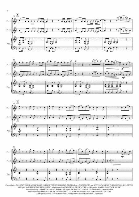 Love Yourself By Justin Bieber Trio 2 Flutes Piano Page 2