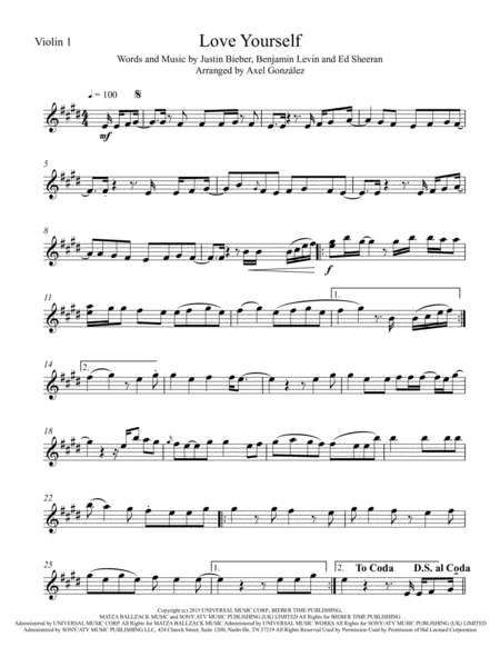 Love Yourself For String Quartet Page 2