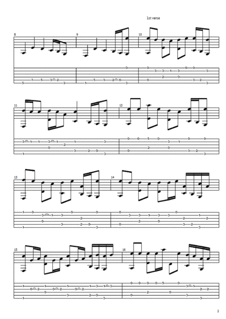 Lovecats For Solo Fingerstyle Guitar Page 2