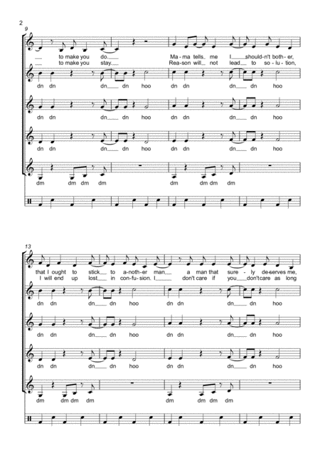 Lovefool Ssaa With Vocal Percussion Page 2