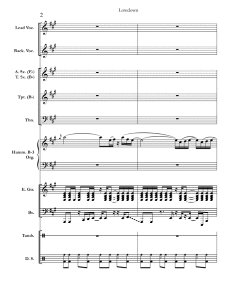Lowdown Chicago Full Score Set Of Parts Page 2