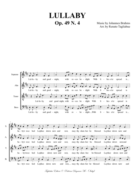 Lullaby Brahms For Satb Choir Page 2