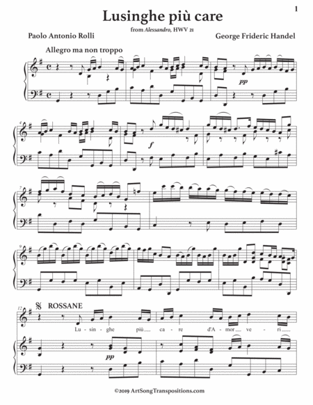 Lusinghe Pi Care Transposed To G Major Page 2