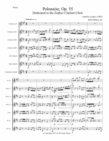 Lyadov Polonaise For Clarinet Choir Page 2