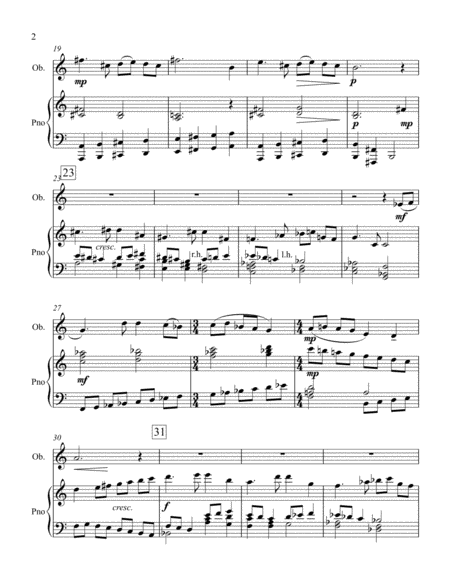 Lyric Piece And Dance For Oboe And Piano Page 2