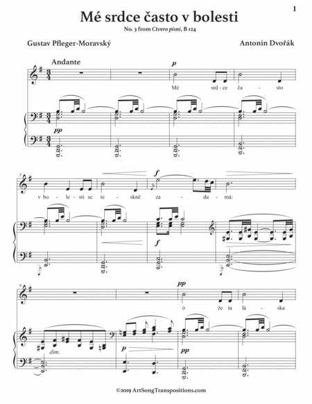 M Srdce Asto V Bolesti Transposed To G Major Page 2