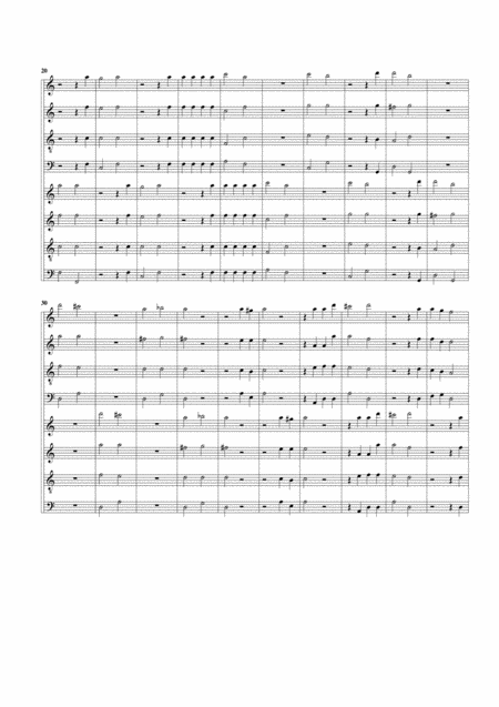 Madrigal O La O Che Bon Eccho Arrangement For 8 Recorders Page 2