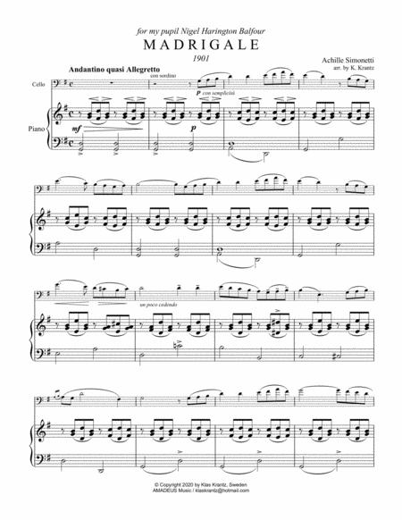 Madrigale For Cello And Piano G Major Low Position Page 2